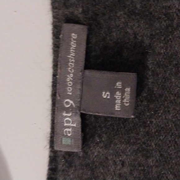 Apt #9 100% Cashmere Sweater V-Neck Argyle Print Pink & Grey Size Small Vintage - Picture 2 of 6